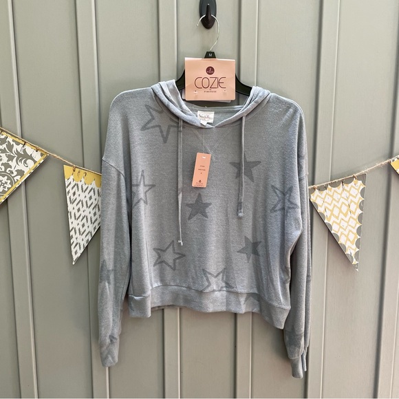 Cozie by Pink Rose Sage Stars Lounge Set Hoodie and Joggers Medium - Picture 3 of 16